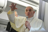 Image of Pope Francis took questions on his flight returning from World Youth Day in Brazil. His comments were so misconstrued by the media they even overshadowed the event in Rio. 