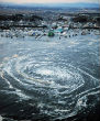 Image of An eerie whirlpool was created of the Japanese coast by the 2011 tsunami. 