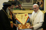 Image of Pope Francis has called for all Christians to pray for unity. 