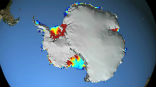 Image of Satellite imagery shows Antarctica ice is melting much faster than imagined. 
