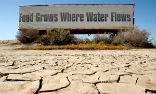 Image of A sign intended to build public support for water rights for farmers now has a new significance. 