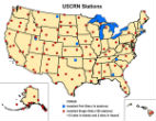 Image of Zombie outbreak locations? No, this is a map of  NOAA weather stations that are not made up. 