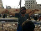 Image of ISIS uses crucifixion as a public way of insulting those accused of disloyalty.