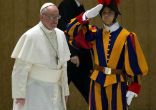 Image of Pope Francis commands the world's smallest professional army. 