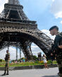 Image of Soldiers guard several sites in Paris as the threat of terror attacks grows.