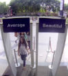 Image of Dove asks whether women consider themselves as beautiful or average in new campaign.