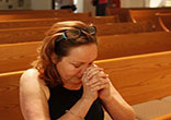 Image of We should continue a silent and prolonged interaction with Him after Mass instead of joining the stampede out of the pews.