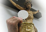 Image of We can gaze upon His Presence here in the Eucharist as long as our Churches remain open.