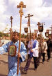 Image of Russian Orthodox Christian during a Feast Day.