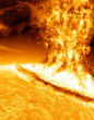 Image of Solar flares may reach the Earth after 18 hours upon erupting and could cause coronal mass ejection.