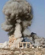 Image of The once beautiful Baalshamin temple is now converted to rubble due to a recent ISIS bombing.