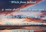 Image of 'No matter which way you go, go with me' says the Lord.
