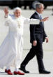 Image of Pope Benedict XVI wearing the iconic red shoes.