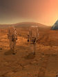 Image of Architectural Digest's winning design for a 3-D-printed habitat on Mars.