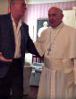 Image of Yayo Grassi pictured with Pope Francis