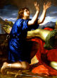 Image of A painted image of David and Goliath 