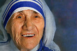 Image of Mother Teresa of Calcutta is an example for all to follow, even the nonbeliever. 