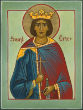 Image of Saint Erik the Lawgiver of Sweden is the patron saint of Stockholm. Recently, forensic examination proved the Catholic legend surrounding his life and death. 