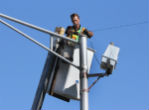 Image of Eruv lines are set up in cities around the world to make life easier for Orthodox Jews. 