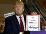 Image of Trump took the same loyalty pledge and it kept him from running as an independent, to the relief of many Republicans. 