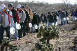 Image of Illegal immigrants cross the border with little risk of repercussion. 