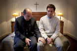 Image of A scene from the movie, 'Karadima's Forest' about a pedophile priest. These people must not be protected by the Church. 