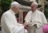 Image of Pope Benedict has published his memoirs with a forward written by Pope Francis. 