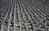 Image of Students in China sit for an exam.