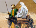 Image of Mary, Joseph and the baby Jesus were once refugees in Egypt. 