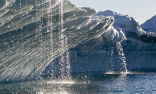 Image of The melting ice in Greenland is impacting sea level rise far away in the Southern Atlantic and Pacific oceans. 