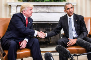 Image of Obama has told Trump not to issue too many executive orders. 