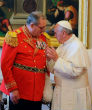 Image of Pope Francis meets with Grand Master Michael Festing. 