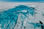 Image of Greenland is warming and melting, alarming the world's climate scientists. 