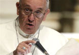 Image of Pope Francis calls the media to report the whole story.