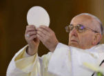 Image of Pope Francis has nixed the idea of using gluten-free communion wafers. 