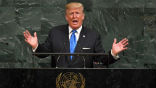 Image of President Trump delivered his first speech to the UN this morning. 