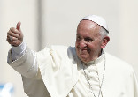 Image of Pope Francis reflected on the Gospel of Luke and the calling of Simon Peter the fishermen.