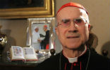 Image of Cardinal Bertone spoke about the Third Secret of Fatima. 
