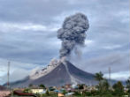 Image of Mt. SInabung has erupted again. 