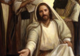 Image of Jesus stands in wait to help those who call upon His holy name--especially when we are in most need.