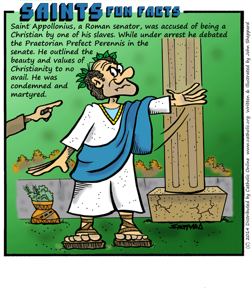 St. Apollonius the Apologist Fun Fact St. Apollonius the Apologist Fun Fact Image