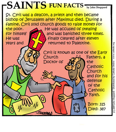 St. Cyril of Jerusalem Fun Fact St. Cyril of Jerusalem Fun Fact Image